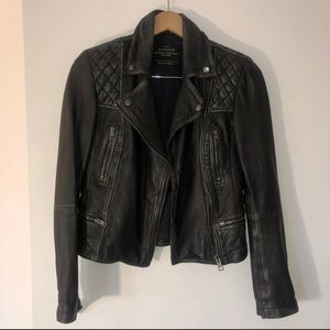 All Saints Leather Cargo Jacket